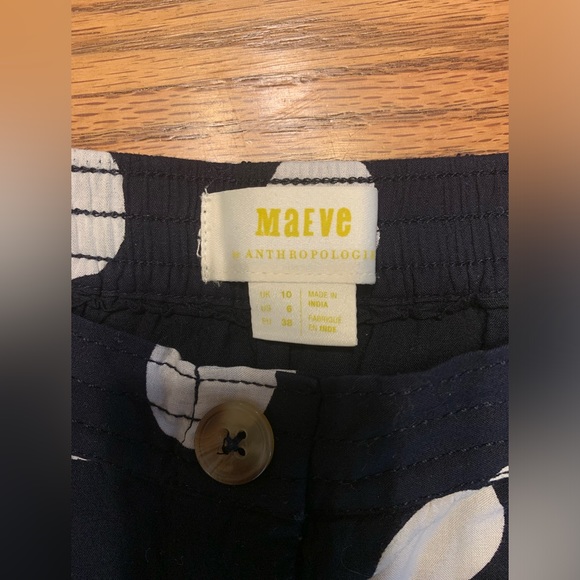 Anthropologie Black and White Polka Dot Maxi Skirt - Picture 3 of 8